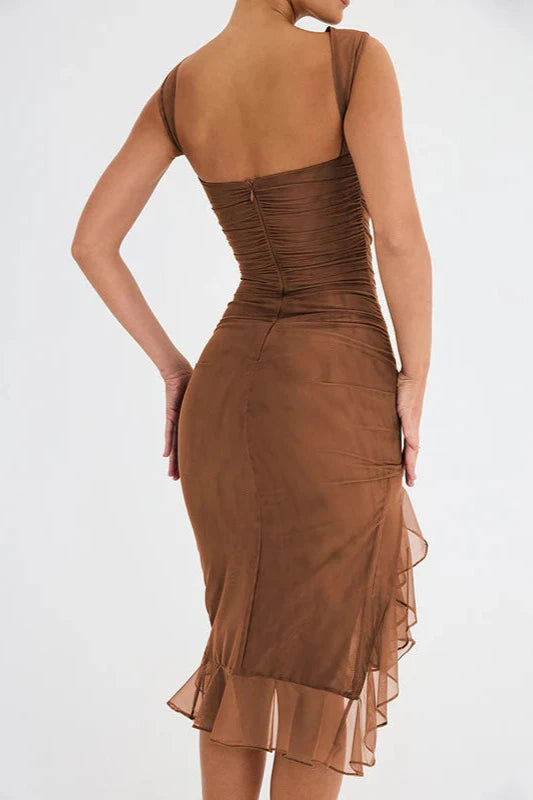 Effortless Glamour Ruffle Party Dress