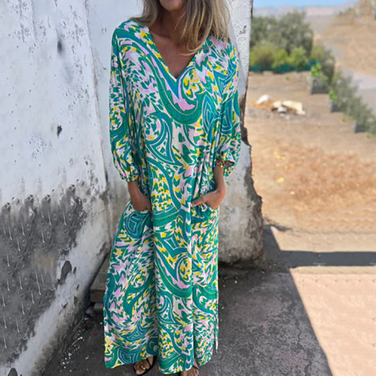 Vibrant-Comfy Maxi Dress