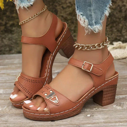 Confident Strides: Elegant Comfort Sandals