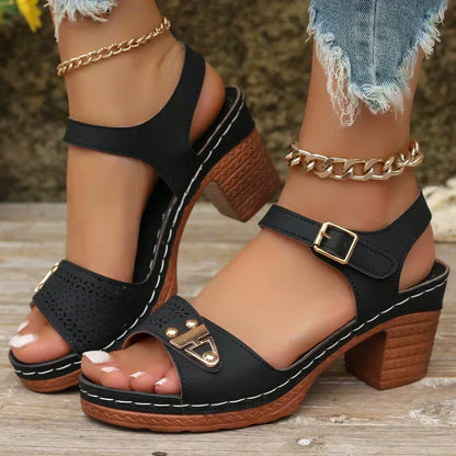 Confident Strides: Elegant Comfort Sandals
