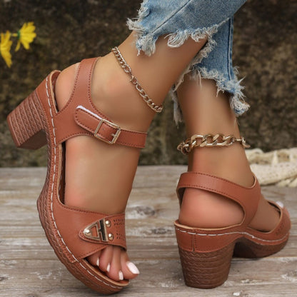 Confident Strides: Elegant Comfort Sandals