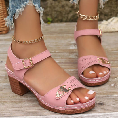 Confident Strides: Elegant Comfort Sandals