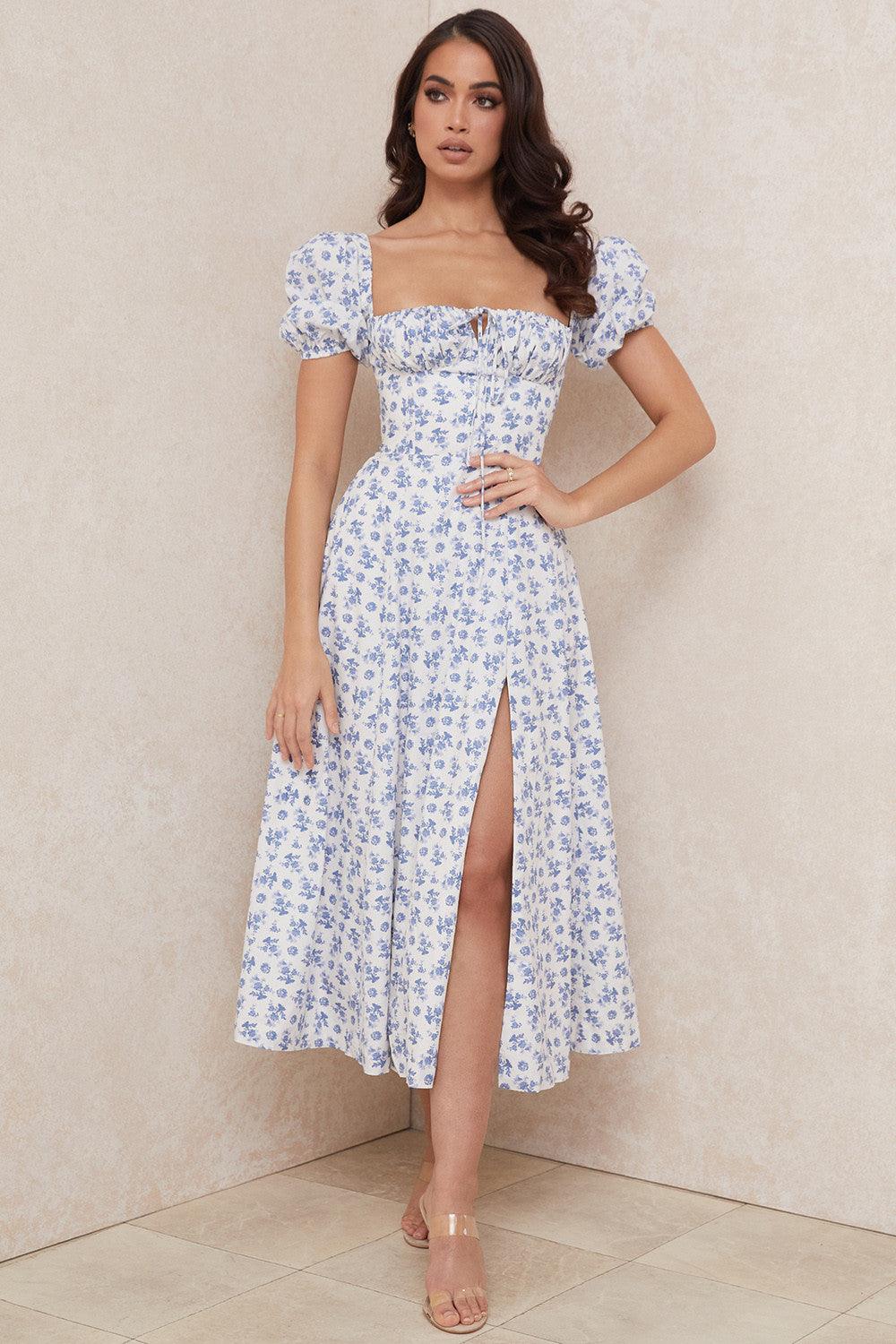 Floral-Breeze Midi Dress