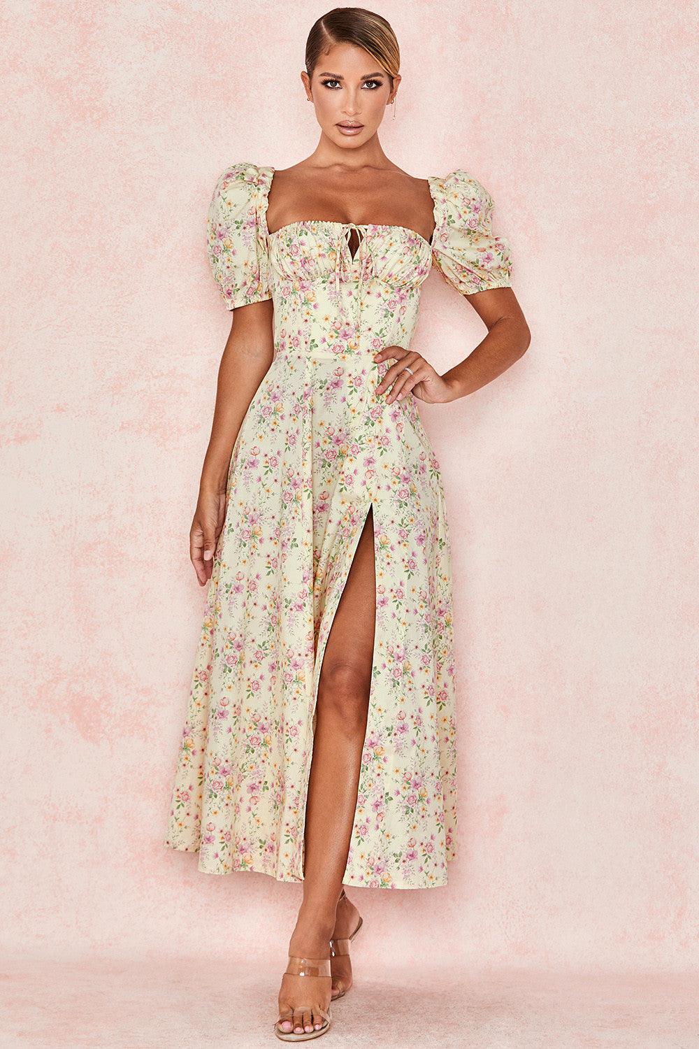 Floral-Breeze Midi Dress