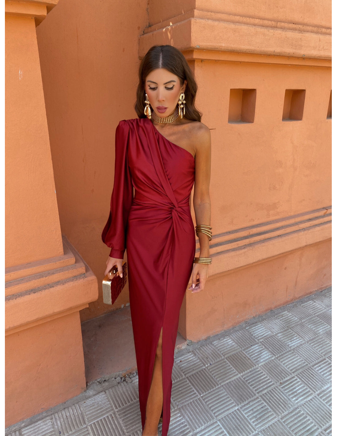 Glamour One-Shoulder Gown