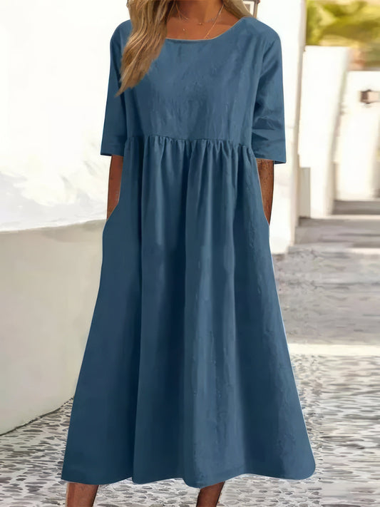 Effortless All-Day Elegance A-Line Dress